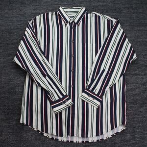 VTG Tribute Medium Long Sleeve Mens Dress Shirt Striped